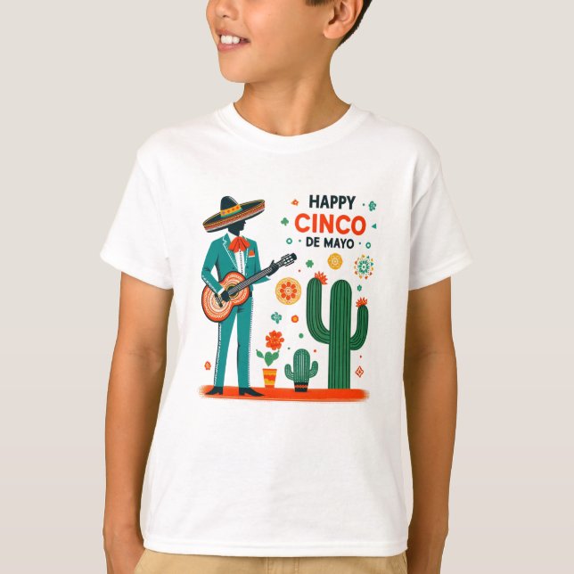 Camiseta Mariachi Celebration – Happy Cinco de Mayo (Anverso)
