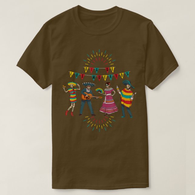 Camiseta Mariachi Dia De Los Muertos  (Diseño del anverso)