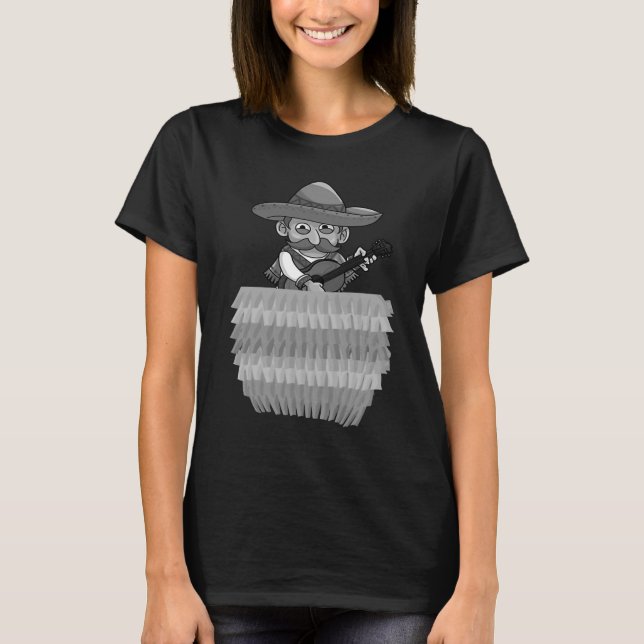 Camiseta Mariachi en Pocket Cinco De Mayo Mujeres (Anverso)