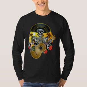 Camiseta Mariachi Skeleton Dia De Los Muertos Día de De