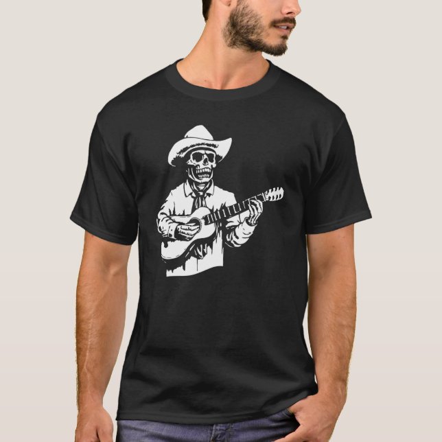 Camiseta Mariachi Skeleton Dia De Los Muertos Día Mexicano  (Anverso)