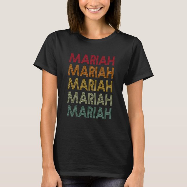 Camiseta Mariah nombre retro Humor apodo (Anverso)