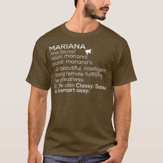 Camiseta Mariana Nombre Mariana Definición Mariana Mujeres 
