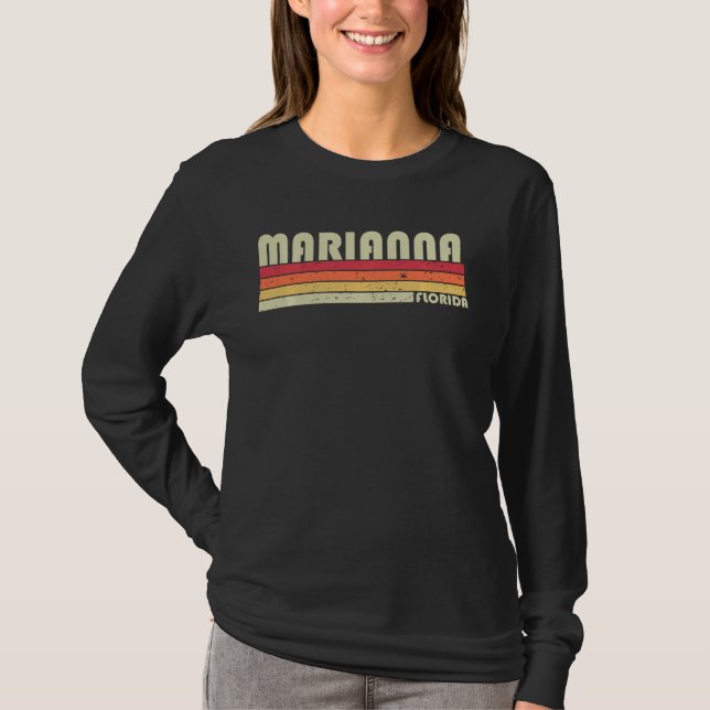 Camiseta Marianna Fl Florida Funny City Home Roots Retro 7 (Anverso)