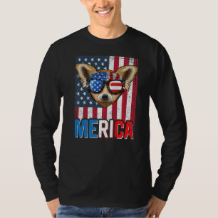 Camiseta Marica Chihuahua Perro 4 De Julio Bandera Estadoun