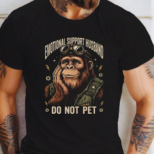 Camiseta Marido de Apoyo Emocional No Acariciar Bigfoot