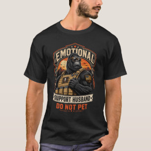 Camiseta Marido de Apoyo Emocional No Acariciar Gorilla Mar