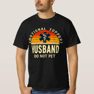 Camiseta Marido de apoyo emocional - No Mascota diversión v