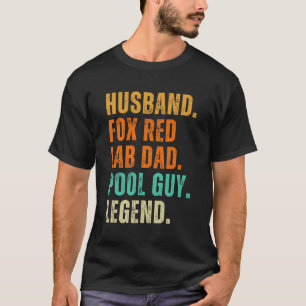 Camiseta Marido De Fox Red Lab Dad Y El Tipo De La Piscina