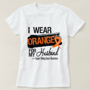 Camiseta Marido de la cinta del cáncer del riñón