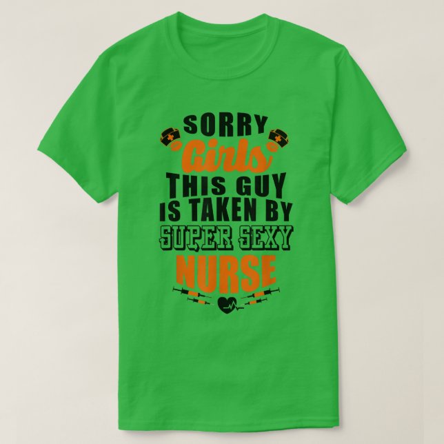 Camiseta Marido de novio de enfermera Super Sey (negro) (Diseño del anverso)