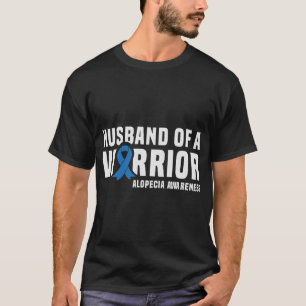 Camiseta Marido de un Guerrero Cinta Azul Alopecia Awarenes