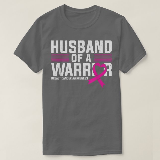 Camiseta Marido De Un Guerrero Con Cáncer De Mama De Cinta  (Diseño del anverso)