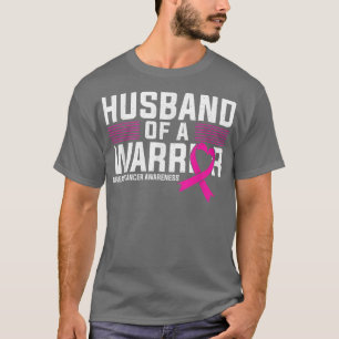 Camiseta Marido De Un Guerrero Con Cáncer De Mama De Cinta 