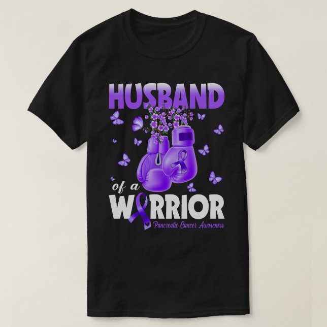 Camiseta Marido De Un Guerrero Concienciación Sobre El Cánc (Diseño del anverso)