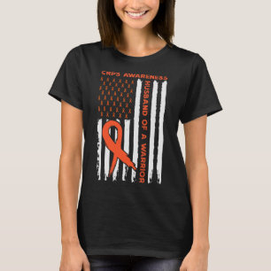 Camiseta Marido De Un Guerrero Crps Conciencia Mes Naranja