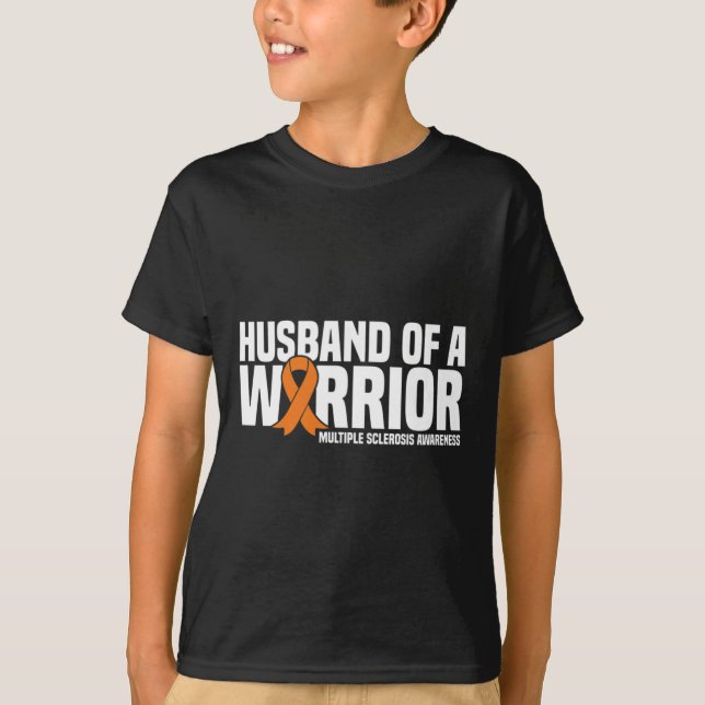 Camiseta Marido De Un Guerrero Sra. Esclerosis Múltiple Awa (Anverso)