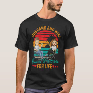 Camiseta Marido De Vintage Y Esposa, Socios De Viaje De Por