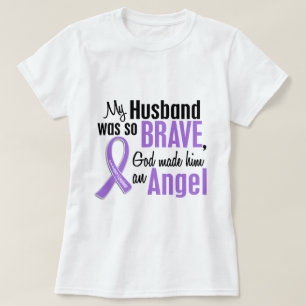 Camiseta Marido del linfoma de Hodgkins del ángel 1