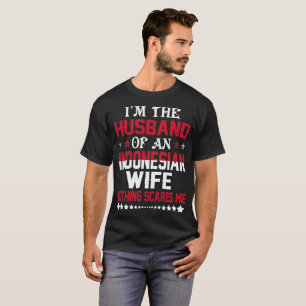 Camiseta Marido del regalo indonesio de la tarjeta del día