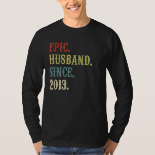 Camiseta Marido épico desde 2013 Retro Noveno Boda Aniversa