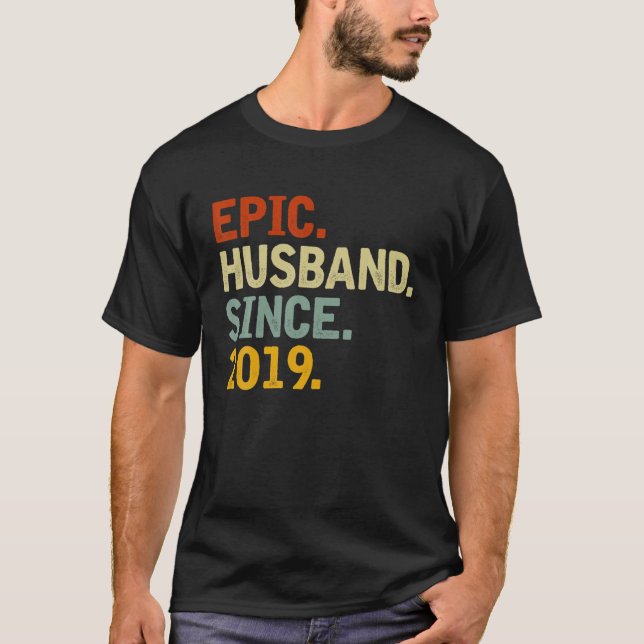 Camiseta Marido Épico Desde 2019 - Gracioso Tercer Boda Ann (Anverso)
