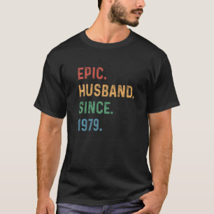 Camiseta Marido épico masculino desde 1979 - 44 años 44ª bo
