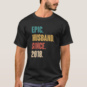 Camiseta Marido épico masculino desde 2018 - Boda de quinto