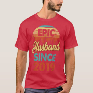 Camiseta Marido épico masculino desde 2019 Boda de 3 años A