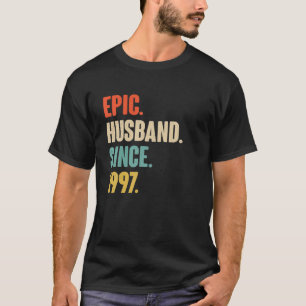 Camiseta Marido Épico Vintage Desde 1997 25ª Anive Boda
