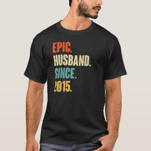 Camiseta Marido épico vintage desde 2015 Sétimo Boda Aniver