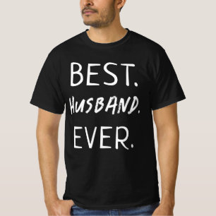 CAMISETA MARIDO MEJOR TENDENCIA SIEMPRE TYPOGRAPHY BLANCO