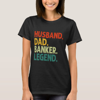 Camiseta Marido papá Banker Leyenda Vintage Funny Banker Fa