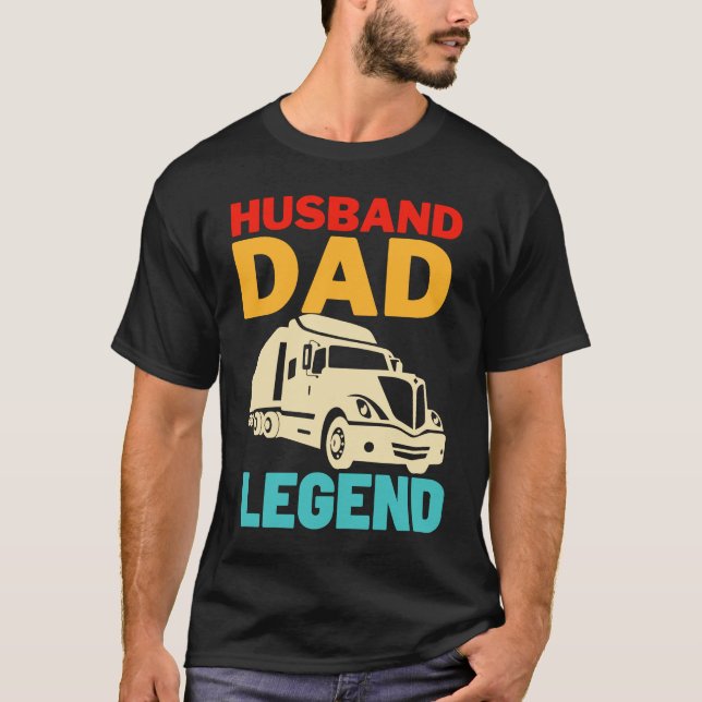 Camiseta Marido papá Camión Leyenda 3 (Anverso)