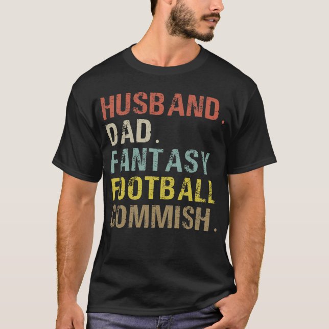 Camiseta Marido papá Fantasy Comisión de Fútbol dice (Anverso)
