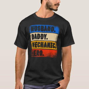 Camiseta Marido Papá Mecánico Héroe Día del Padre Mecánico