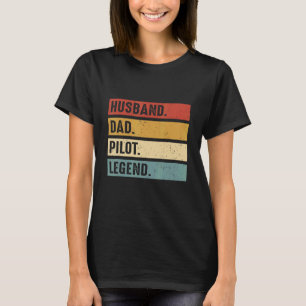 Camiseta Marido papá piloto Leyenda Avión papá Fat