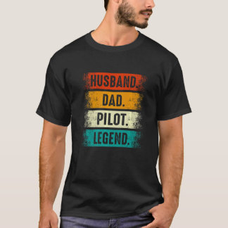 Camiseta Marido papá piloto Leyenda Avión papá Fat