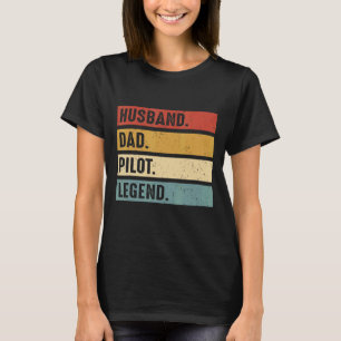 Camiseta Marido papá piloto Leyenda Avión papá Fat