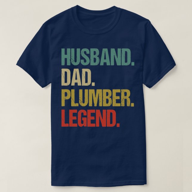 Camiseta Marido papá plomero Leyenda Funny Plumber (Diseño del anverso)