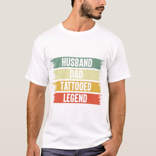 Camiseta Marido papá Tatooed Legend (Anverso)