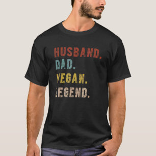 Camiseta Marido Papá Vegan Leyenda Go Vegan Retro Vintage P