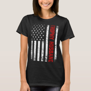Camiseta Marido Patriótico Trofeo de la Bandera Americana A