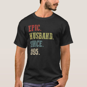 Camiseta Marido retro épico desde 1995 27º Boda Aniver