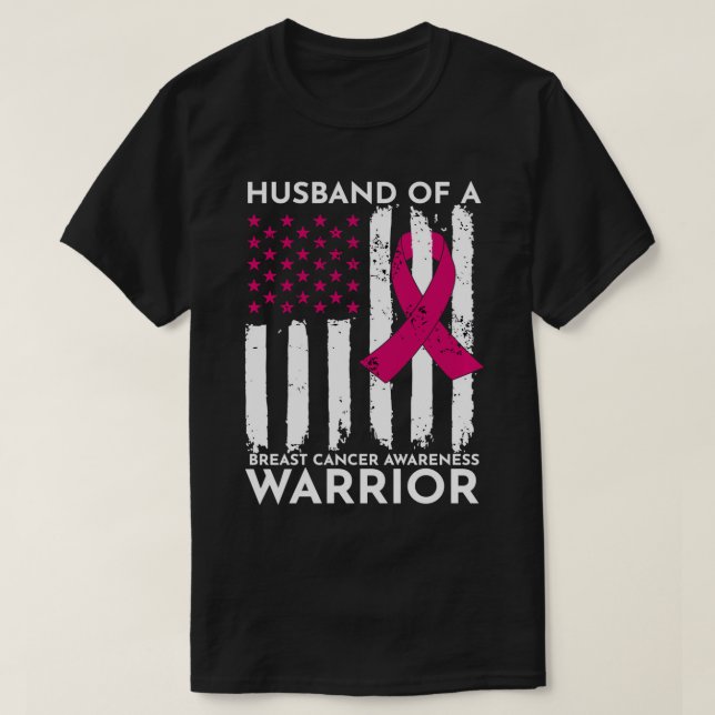 Camiseta Marido Rosa De Un Mes De Conciencia Sobre El Cánce (Diseño del anverso)