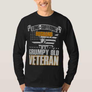 Camiseta Marido sufrido de un viejo veterano gruñón