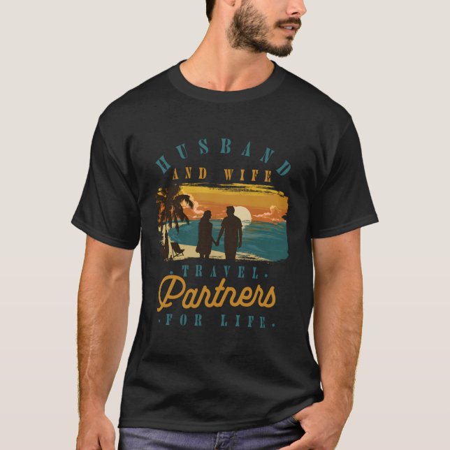 Camiseta Marido viajero de viaje de vacaciones (Anverso)