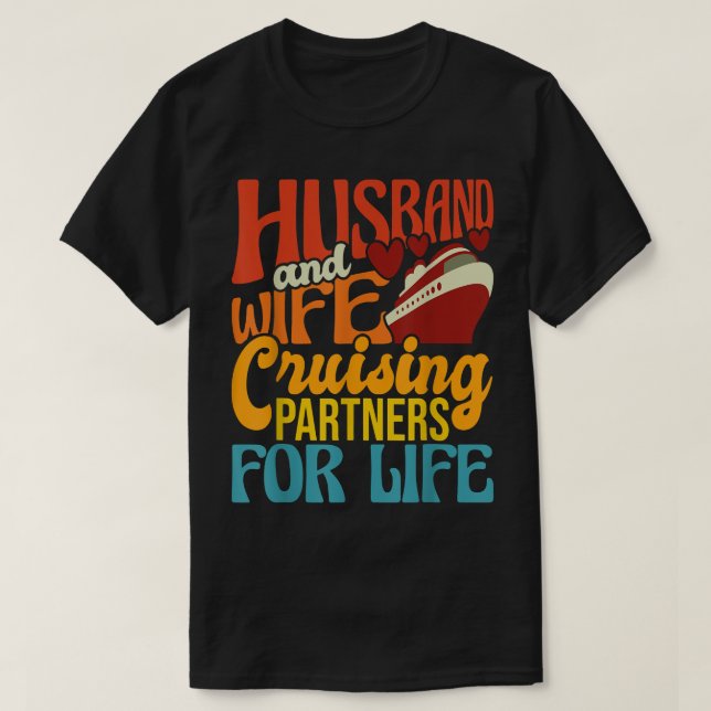 Camiseta Marido y Esposa Crucero Compañeros De Crucero De P (Diseño del anverso)