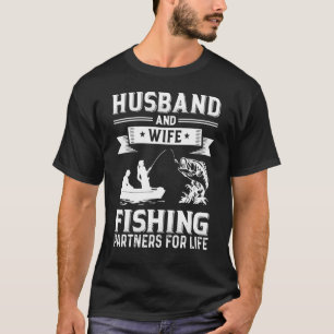 Camiseta Marido y Esposa Pescadores Para La Vida De Los Hom