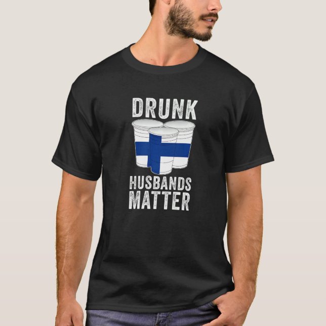 Camiseta Maridos borrachos importan Finlandia Bandera finla (Anverso)